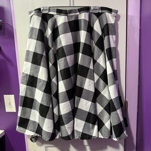 Unique Vintage Black and White Checkered Skirt